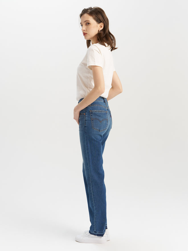 levi’s® 724™ 高腰直筒 performance cool 牛仔褲 | 女裝 1888303882528 Indigo  – Levi's 香港
