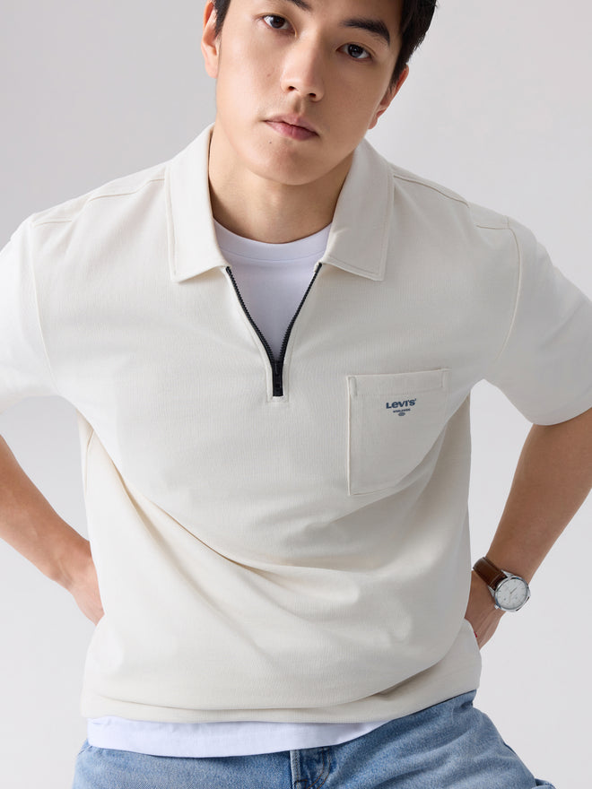  levi's® sorona® 涼感寬鬆 polo 恤 | 男裝 006P10000S- White  – Levi's 香港