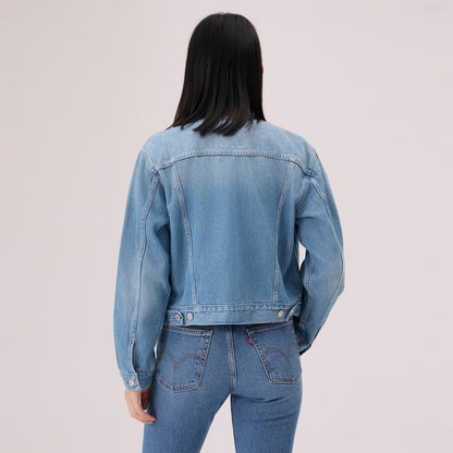  Levi's® 無領 Boxy Trucker 牛仔外套 | 女裝