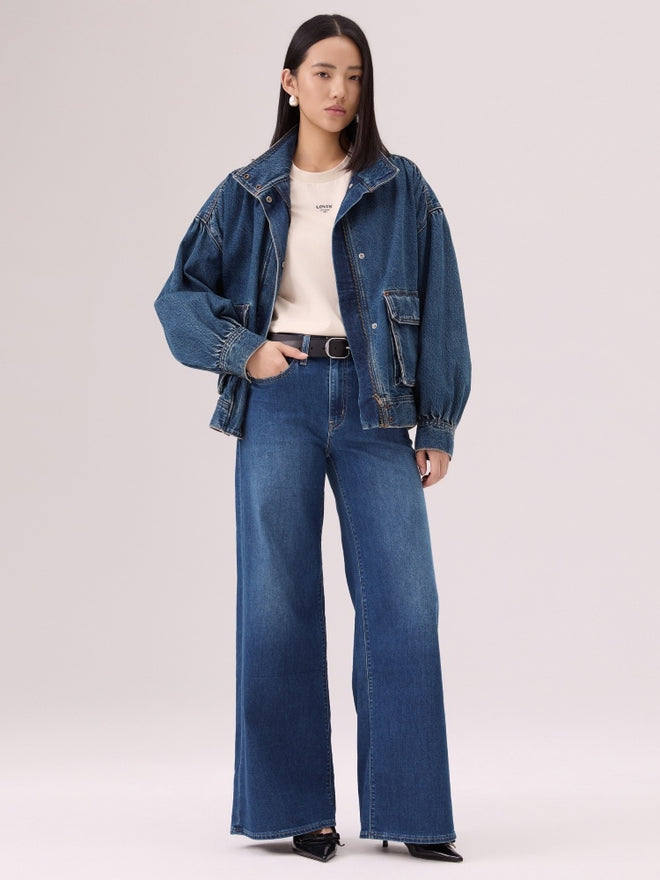  levi's® 728™ 高腰超寬腿牛仔褲 | 女裝 0039B00242430 Indigo  – Levi's 香港