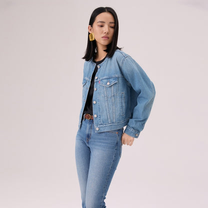  Levi's® 無領 Boxy Trucker 牛仔外套 | 女裝