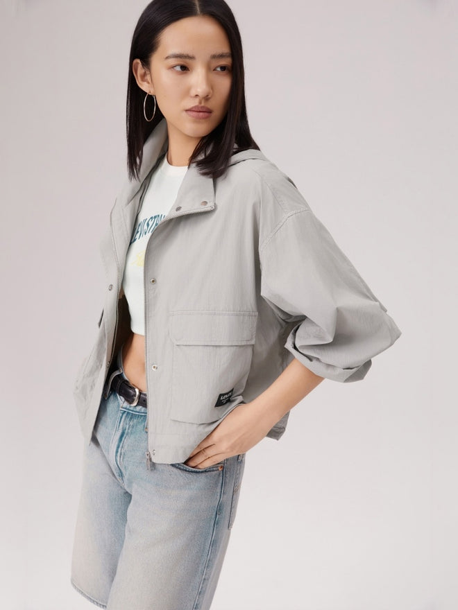  levi's® anti-uv 連帽外套 | 女裝 006OK0002M- Grey  – Levi's 香港
