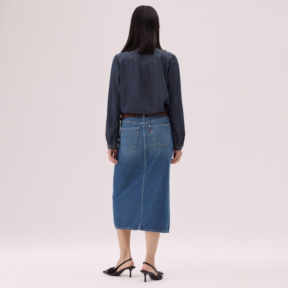 levi's®  performance cool column skirt 006RC000124- Indigo – Levi's Hong Kong