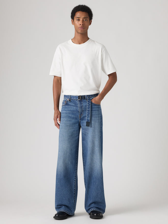 levi’s® x sacai belted wide 牛仔褲 008BK000228- Medium Indigo  – Levi's 香港