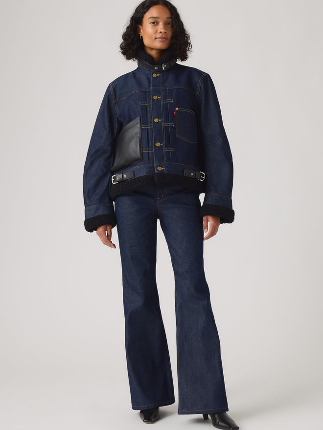 levi’s® x sacai belted flare 牛仔褲 008LN000127- Dark Indigo  – Levi's 香港