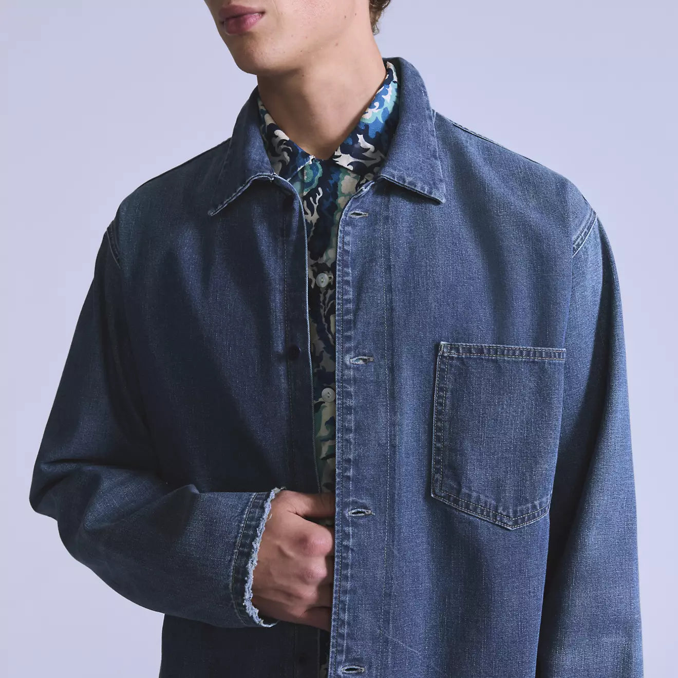 levi's® blue tab™ work 工裝襯衫外套 | 男裝   004TH0000XS- Medium Indigo – Levi's 香港