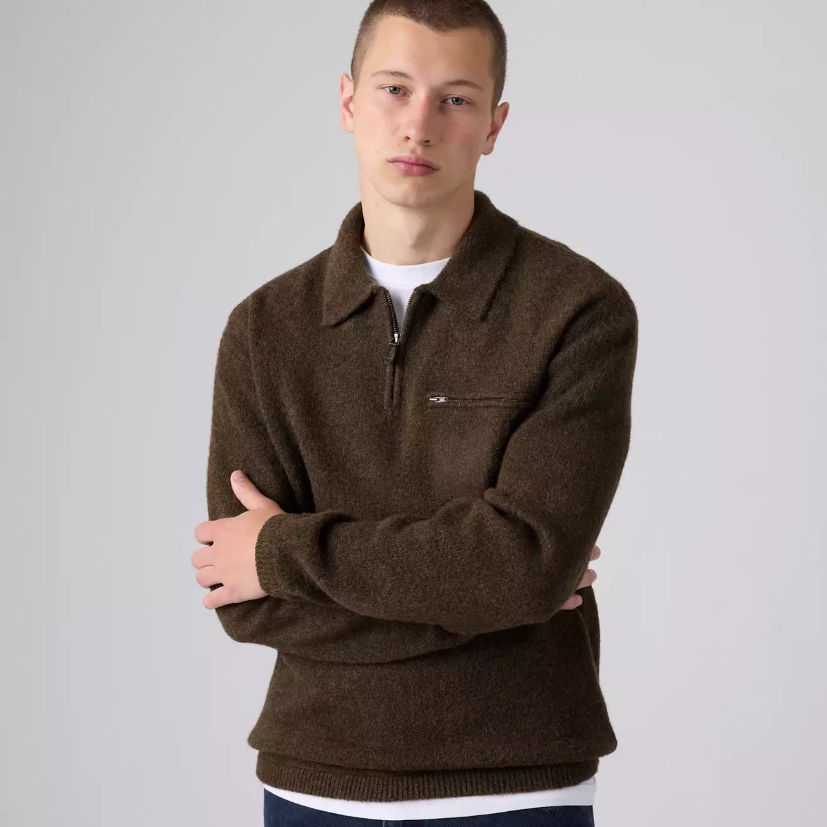 Levi's® Boulder 半拉鍊毛衣 | 男裝