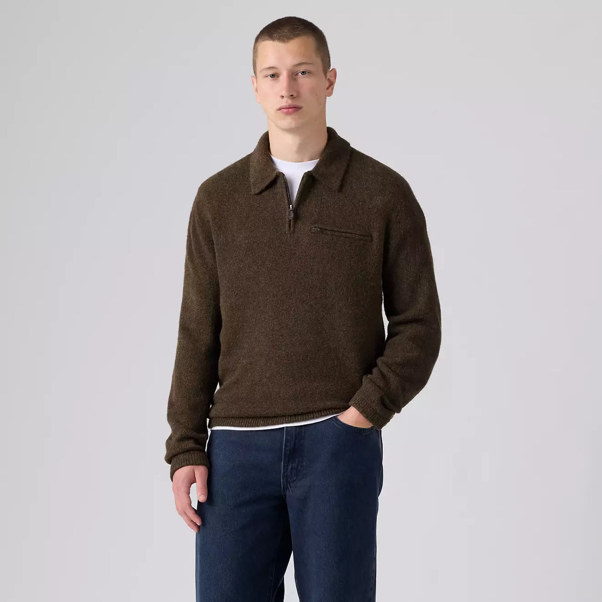 Levi's® Boulder 半拉鍊毛衣 | 男裝