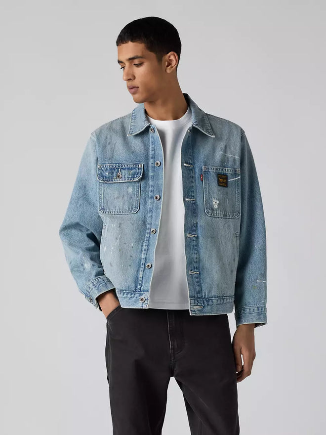 levi's® sunrise trucker 外套 | 男裝 A48200031S- Medium Indigo  – Levi's 香港