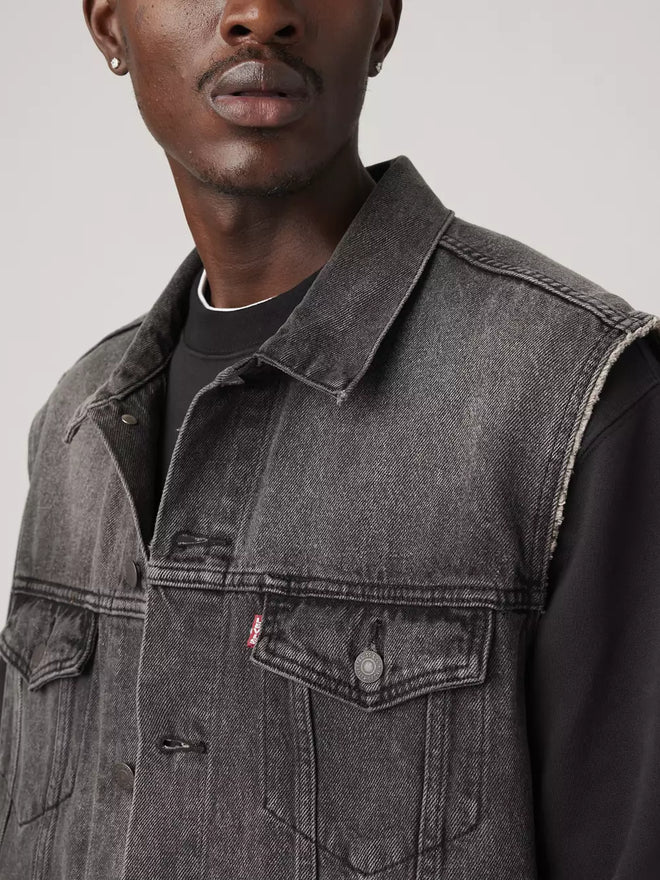 levi's® relaxed trucker 背心 | 男裝 A57890001M- Black  – Levi's 香港