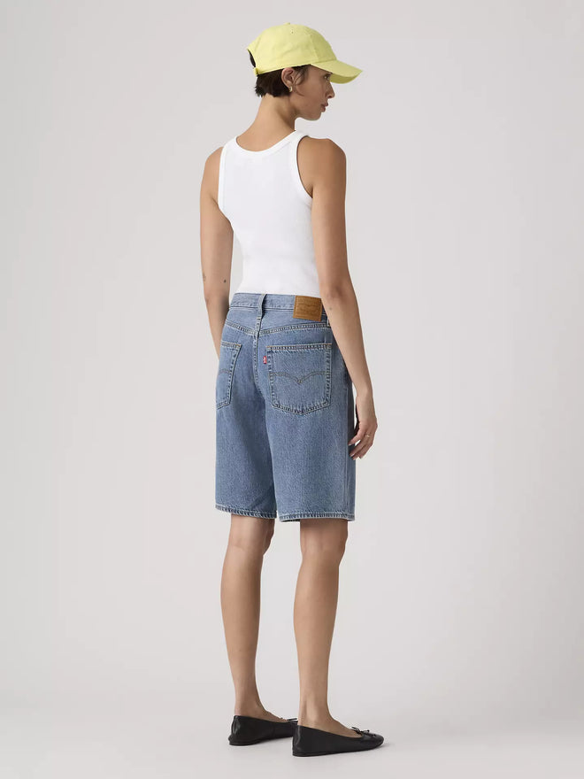 levi's® women's baggy dad 寬鬆老爹牛仔短褲 | 女裝   000MJ001625- Medium Indigo  – Levi's 香港