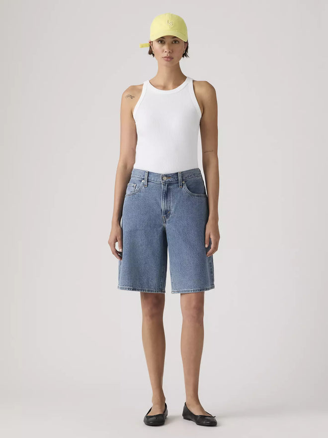 levi's® women's baggy dad 寬鬆老爹牛仔短褲 | 女裝   000MJ001625- Medium Indigo  – Levi's 香港