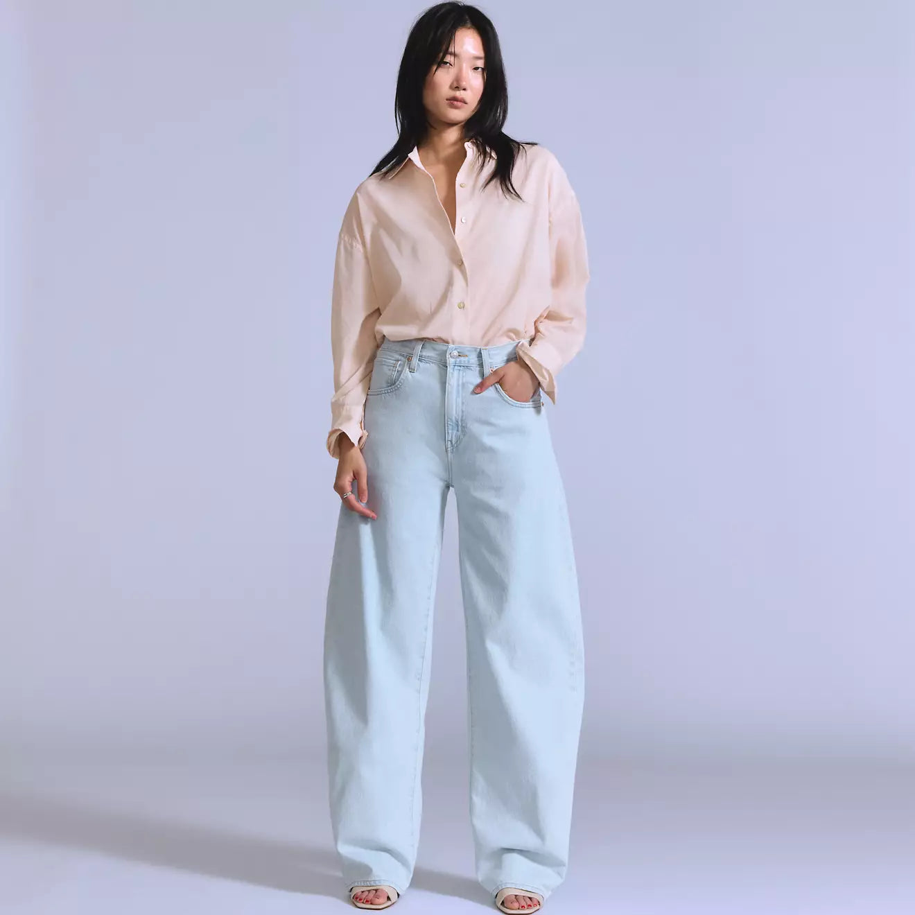 levi's® blue tab™ drop barrel 牛仔褲 | 女裝 003J400072429 Light Indigo – Levi's 香港