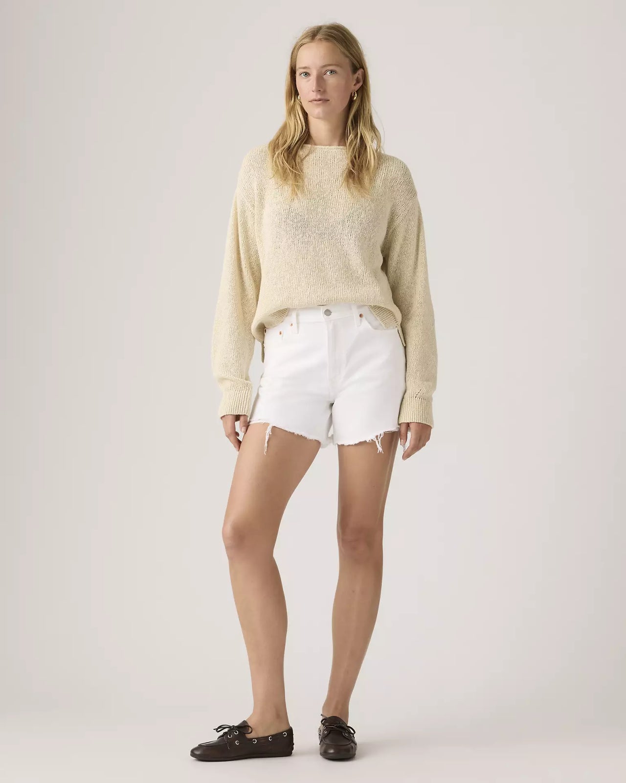 levi's® women's ribcage shorts 005DS000726- White – Levi's Hong Kong