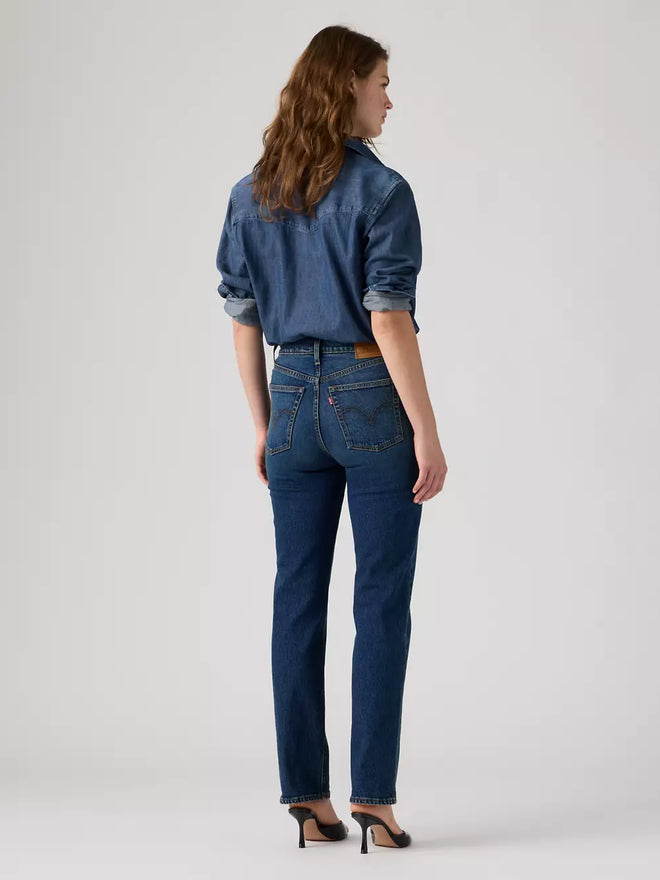 levi's® ribcage slim 牛仔褲 | 女裝 0081W00082429 Medium Indigo  – Levi's 香港