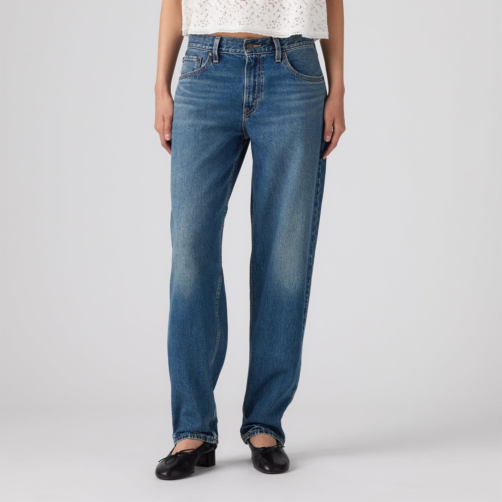 rosé朴彩英同款 levi's® 寬鬆錐形牛仔褲 | 女裝 0083N00492431 Medium Indigo – Levi's 香港