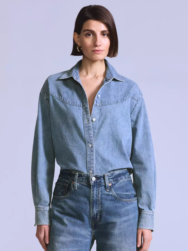 levi's® made of japan rider 襯衫 | 女裝 004TS0003XS- Blue  – Levi's 香港