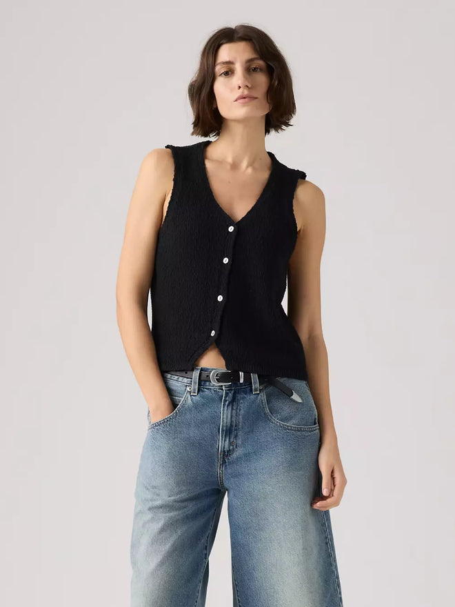 levi's® helen mini boucle 背心 | 女裝 005AB0001XS- Black  – Levi's 香港
