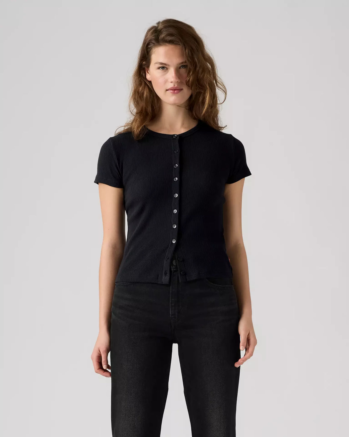 Levi's® Rory Button 短袖鈕扣上衣 | 女裝  