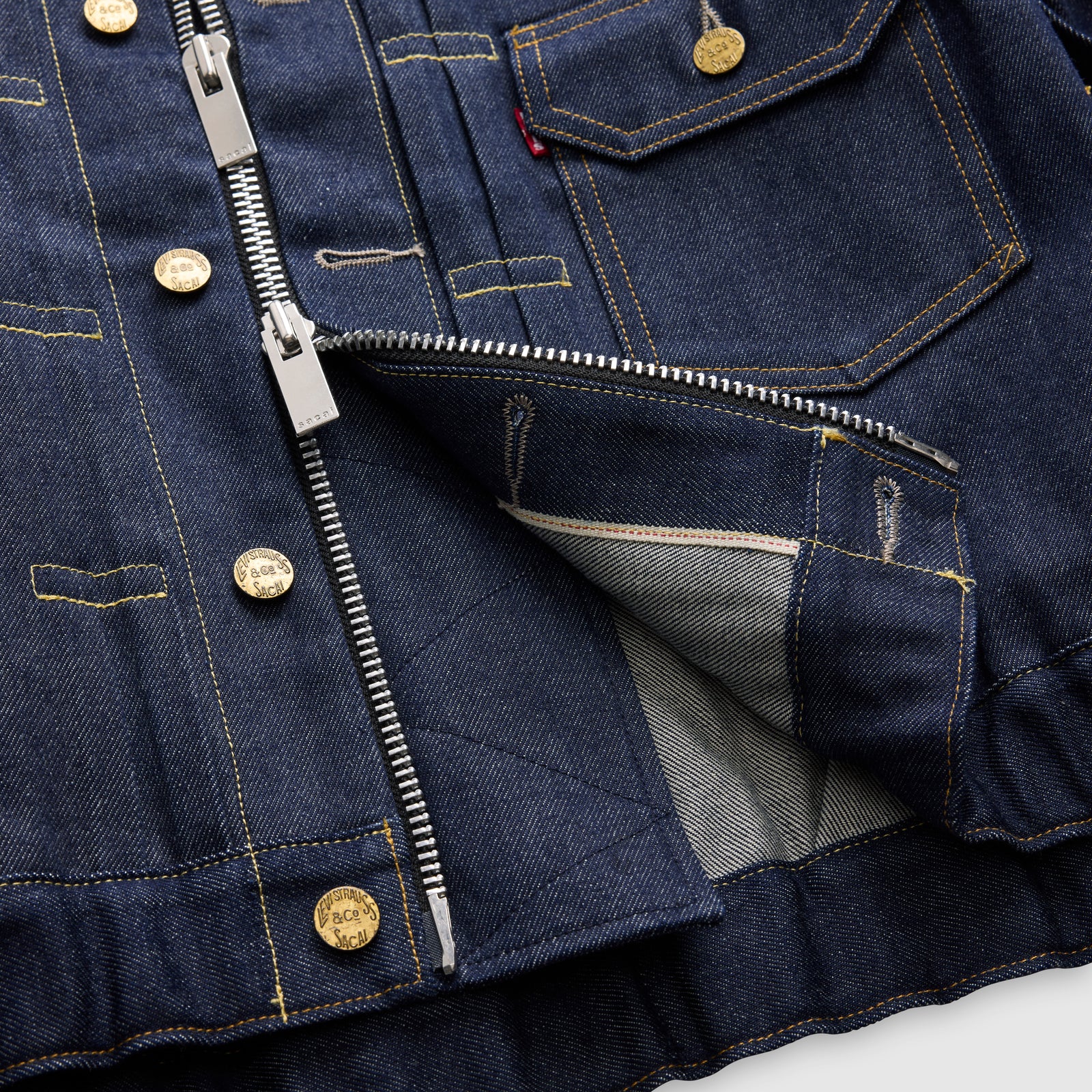levi’s® x sacai women's blouson 外套 008BN0001M- Dark Indigo – Levi's 香港