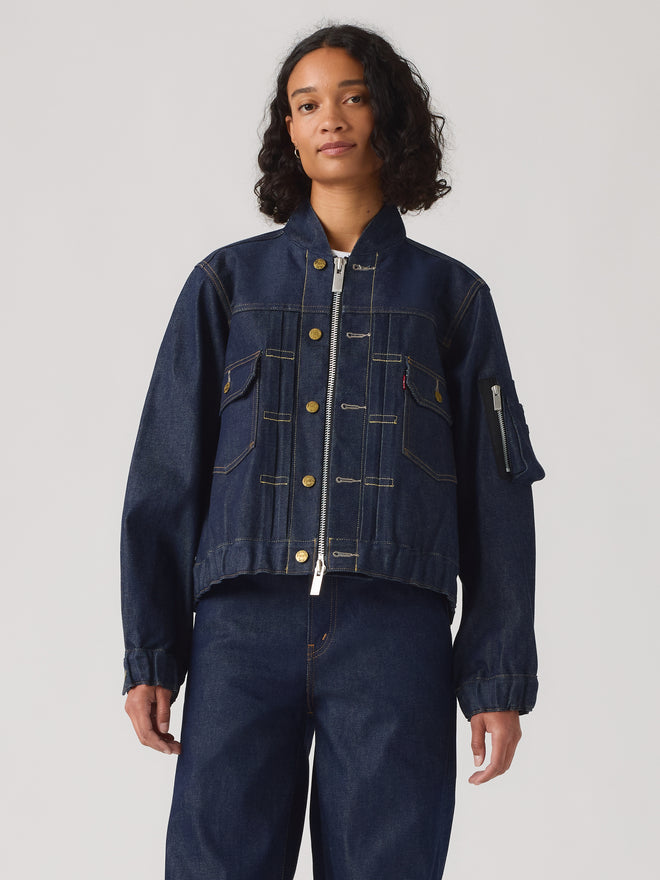 levi’s® x sacai women's blouson 外套 008BN0001M- Dark Indigo  – Levi's 香港