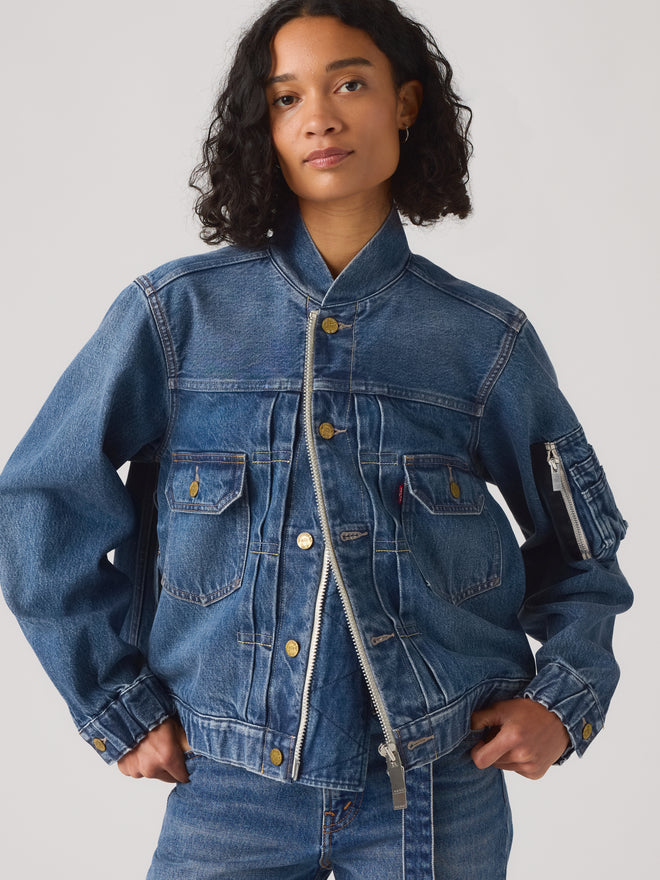 levi’s® x sacai women's blouson 外套 008BN0002M- Medium Indigo  – Levi's 香港