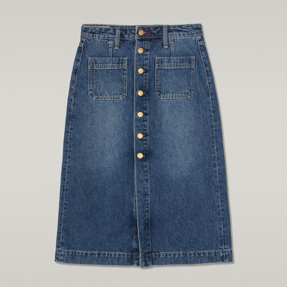 levi's® 鈕扣前開叉牛仔短裙 | 女裝 006JO000129- Indigo – Levi's 香港