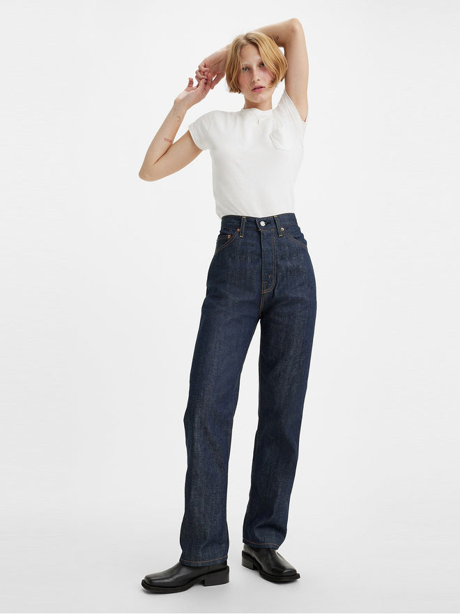 levi's® lvc®1950's 701  牛仔褲| 女裝 5070100362630 Dark Indigo Organic 701 - Dark Indigo - Flat Finish  – Levi's 香港