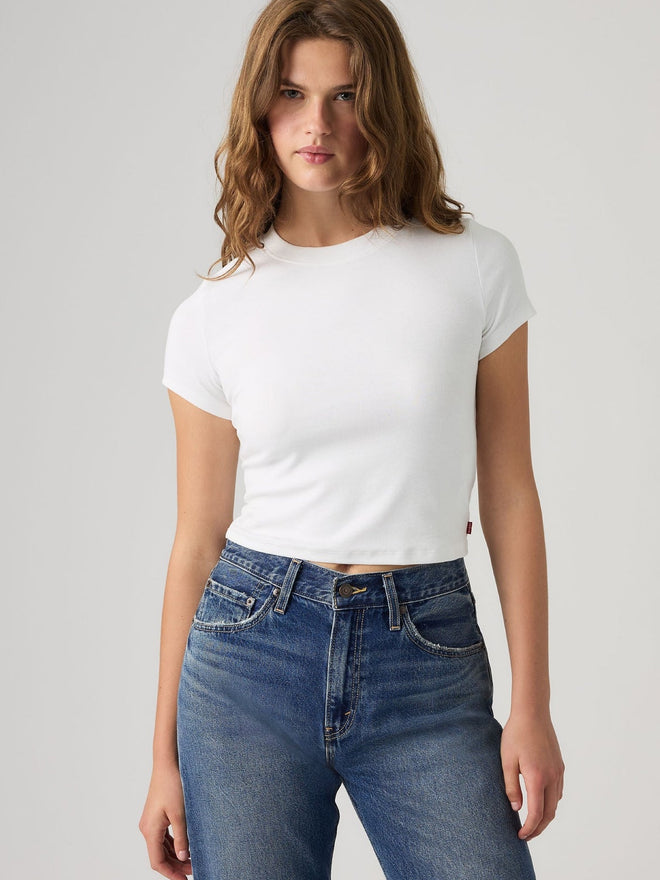 levi's® essential baby tee 基本款修身 t 恤 | 女裝   0085R0000L- White  – Levi's 香港
