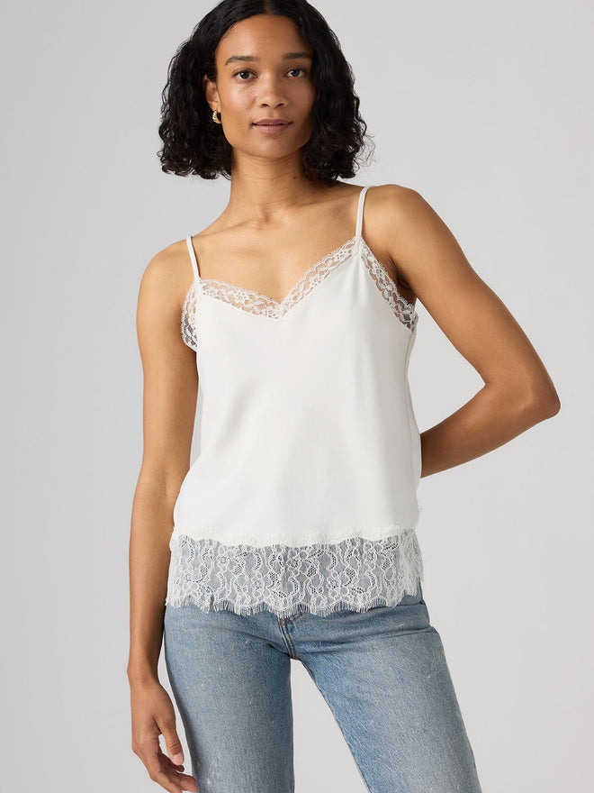 rosé朴彩英同款 lynn cami 蕾絲細肩帶上衣 | 女裝 00ATU0000XS- White  – Levi's 香港
